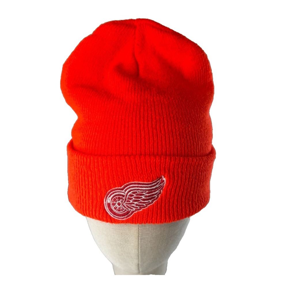 Carhartt Detroit Red Wings Beanie Hat Mens Blaze Orange NHL